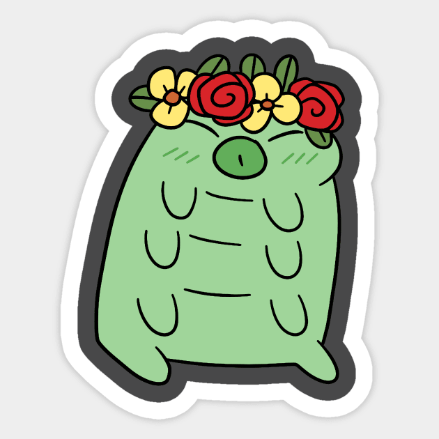 Flower Crown Waterbear Sticker by saradaboru